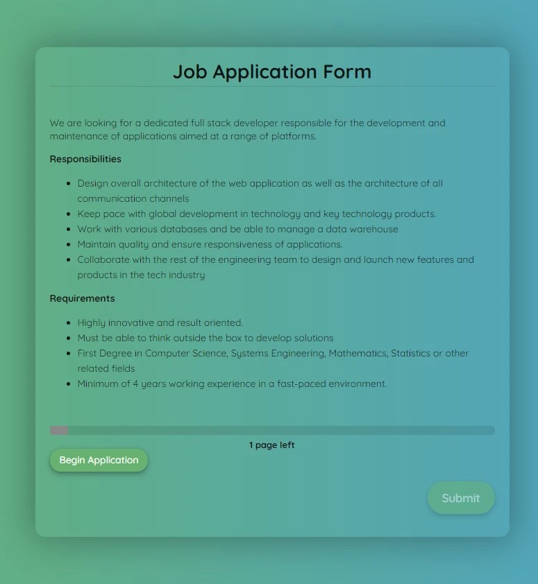 Free Job Application Form Template Formplus
