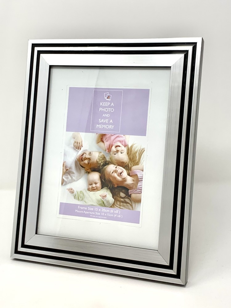 6" x 8" Modern Silver Photo Frame only £5.99 inc vat