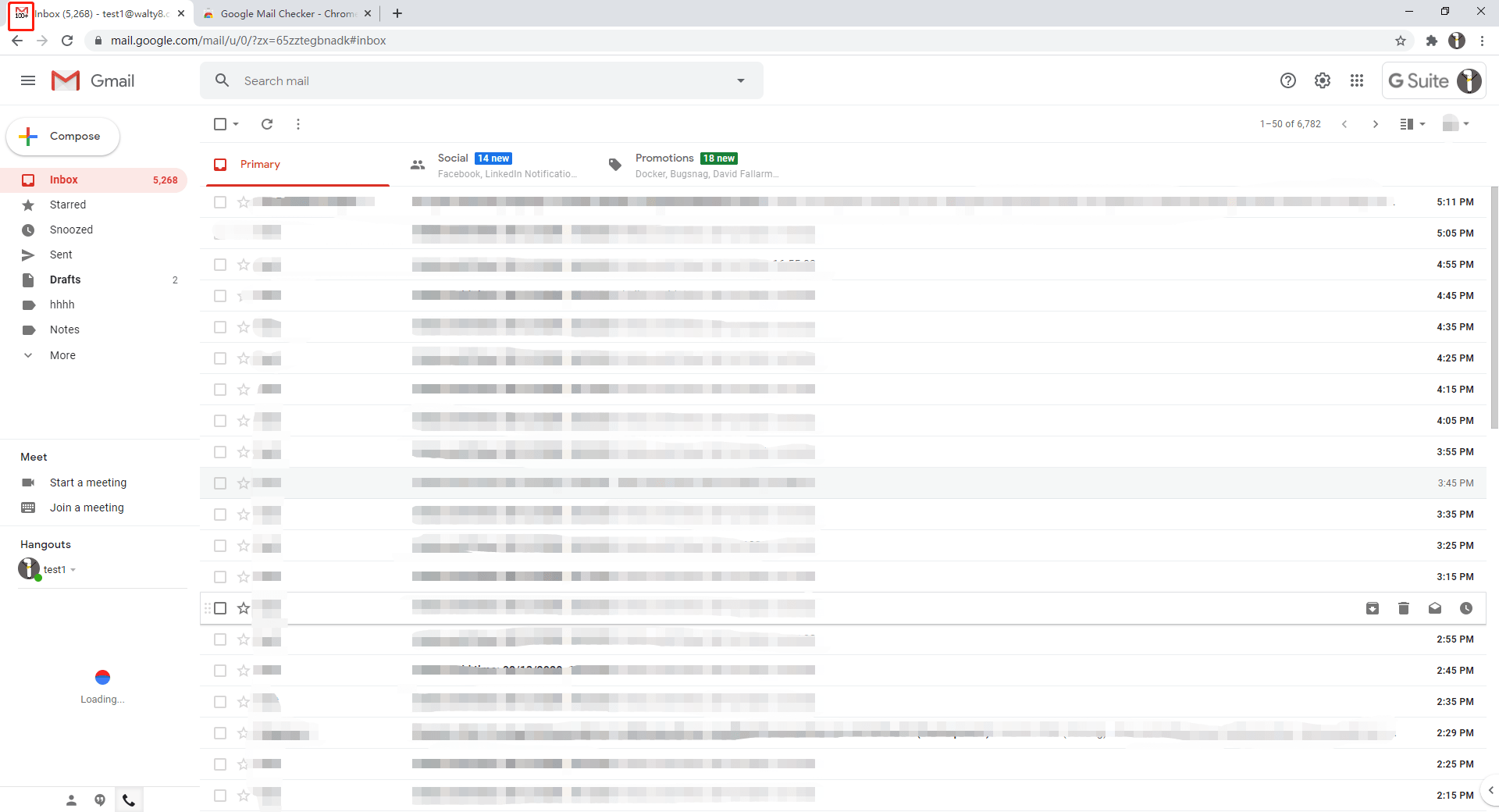 Show total unread messages in tab header Gmail Tools
