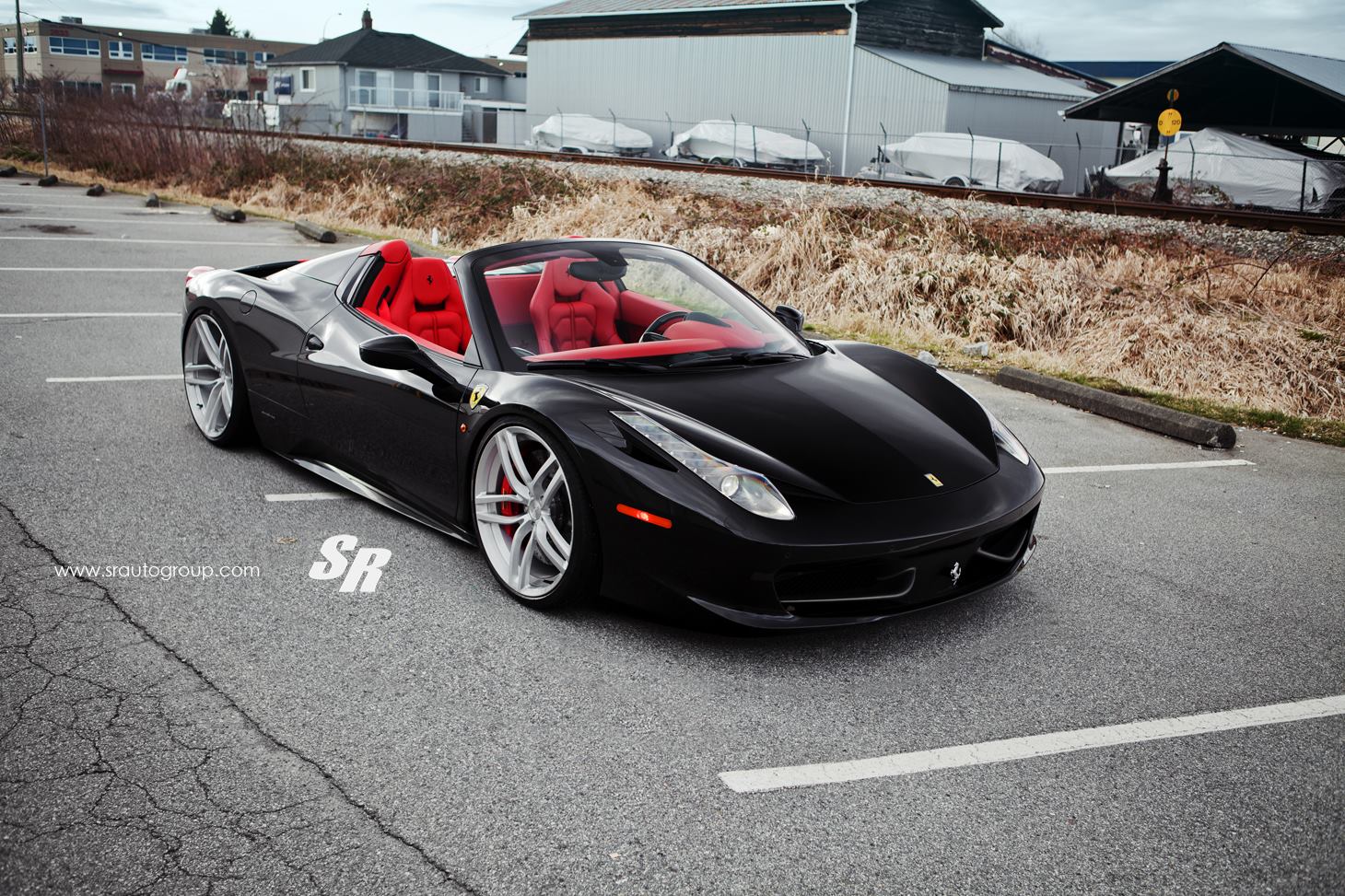 Nero Daytona Ferrari 458 Spider with PUR Wheels by SR Auto GTspirit