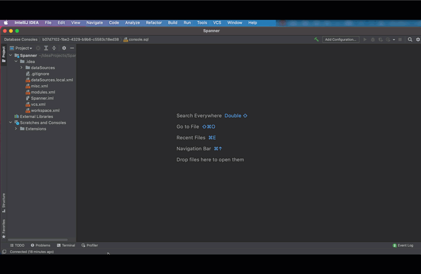 Cloud Spanner connectivity using JetBrains IDEs Data Integration