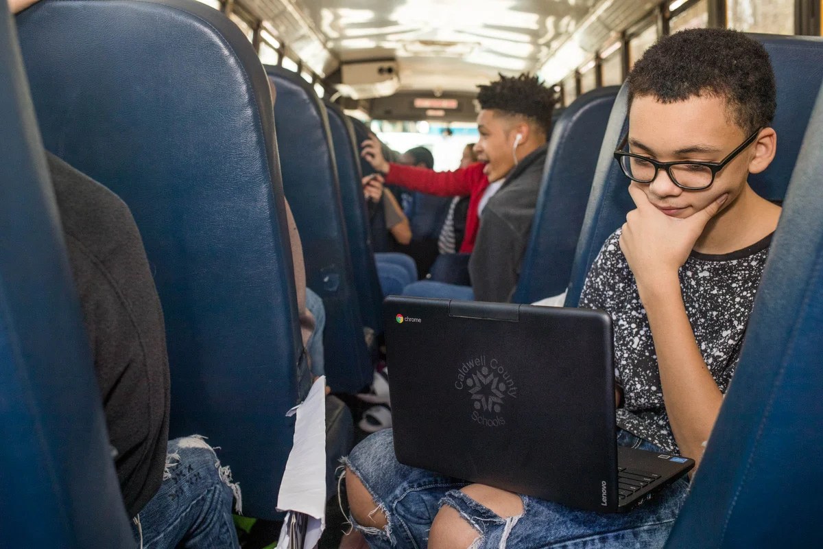 Rolling Study Halls turning bus time into learning time