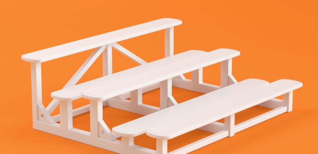 3D 41 Bleachers Model The Happy Toolbox