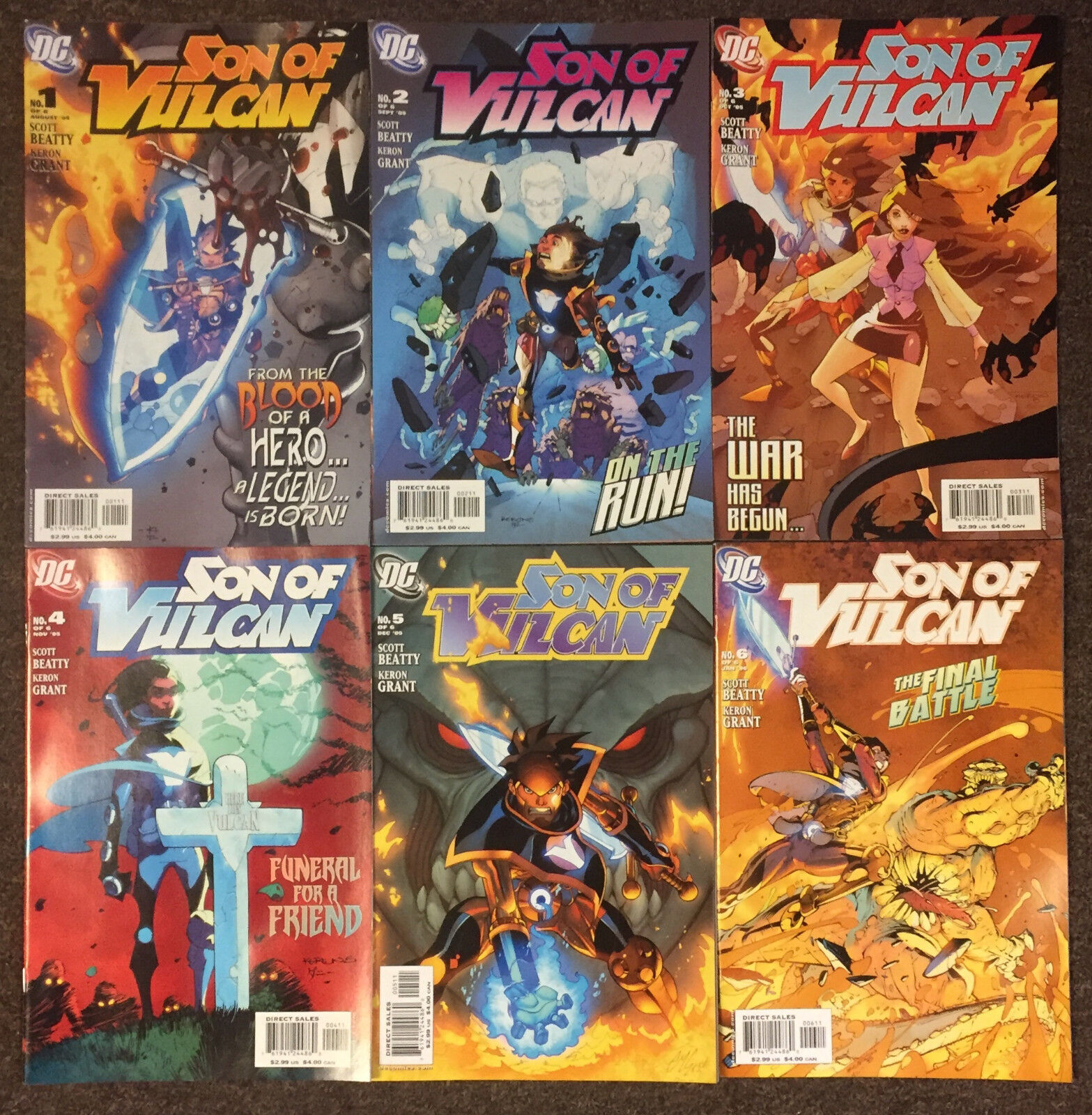 Son of Vulcan 1 2 3 4 5 6 DC Comics complete Set LOT NM Comics