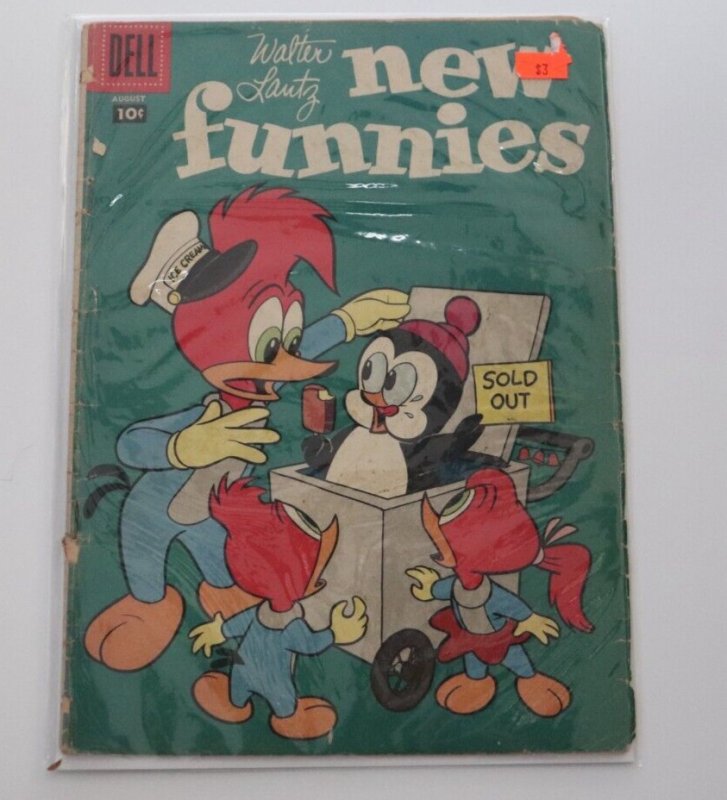 New Funnies 246 Dell Comics 1957 Woody Woodpecker Ice Cream Freezer
