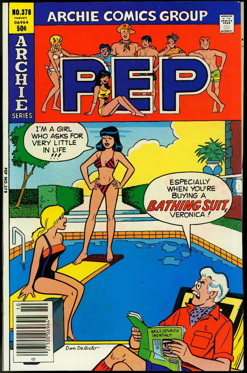 Pep Comics 378 1981 Betty & Veronica Swimsuit cover Archie Comics VF