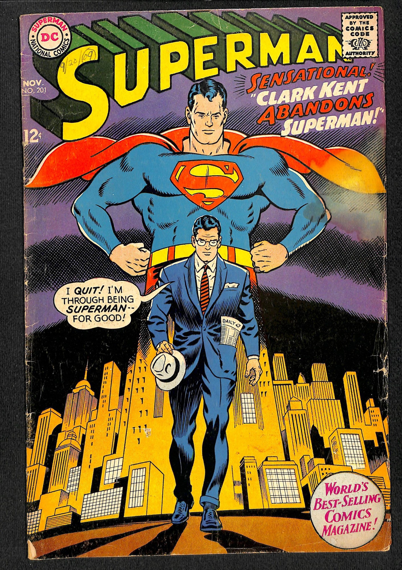 Superman 201 (1967) Comic Books Silver Age, DC Comics /