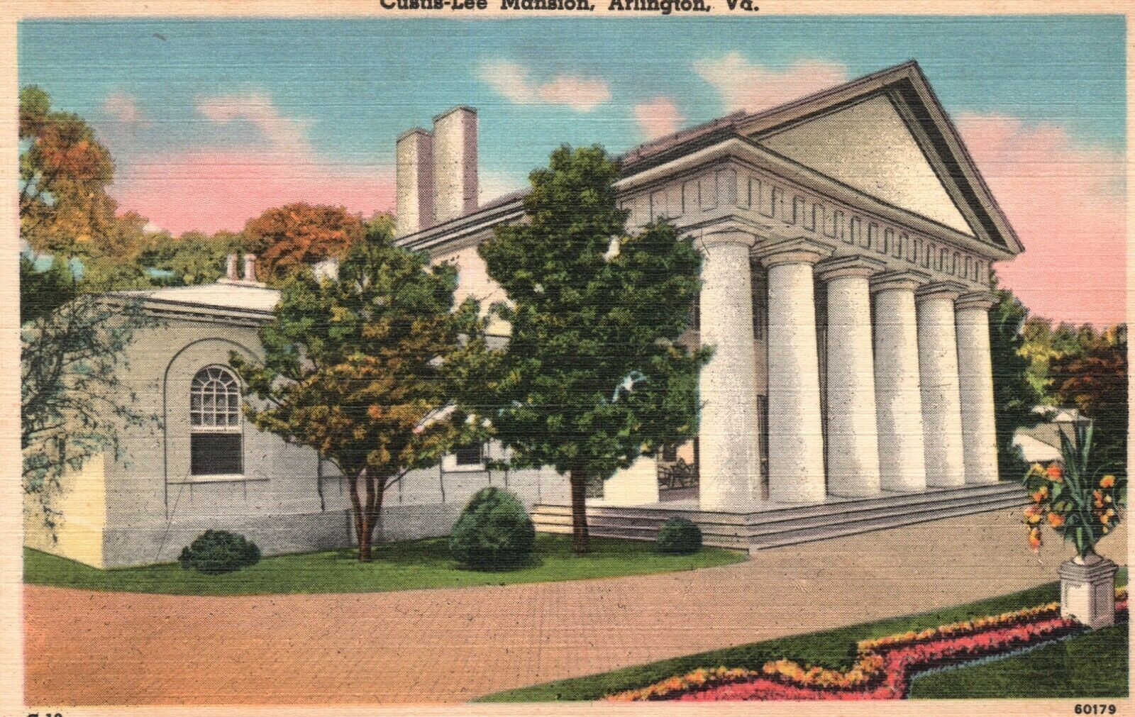 Vintage Postcard 1930's CustisLee Mansion Arlington VA