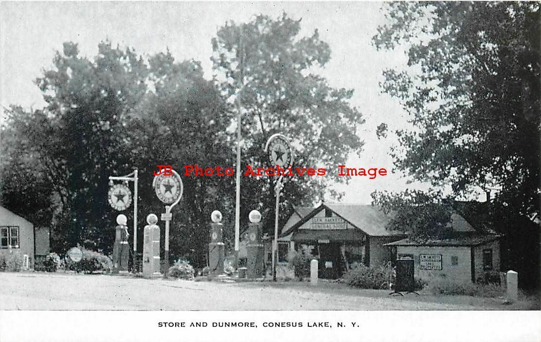 NY, Conesus Lake, New York, Texaco Gas Station, Store & Dunmore, Kropp No 1107N United States
