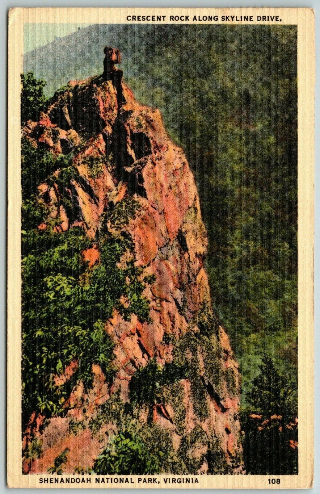 Crescent Rock Along Skyline Drive, Shenandoah National Park, Virginia