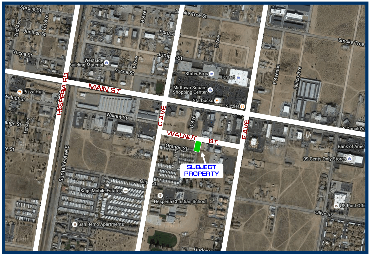 Commercial Lot For Sale on Walnut St. in Hesperia CA Land for Sale in Adelanto CA, and Real