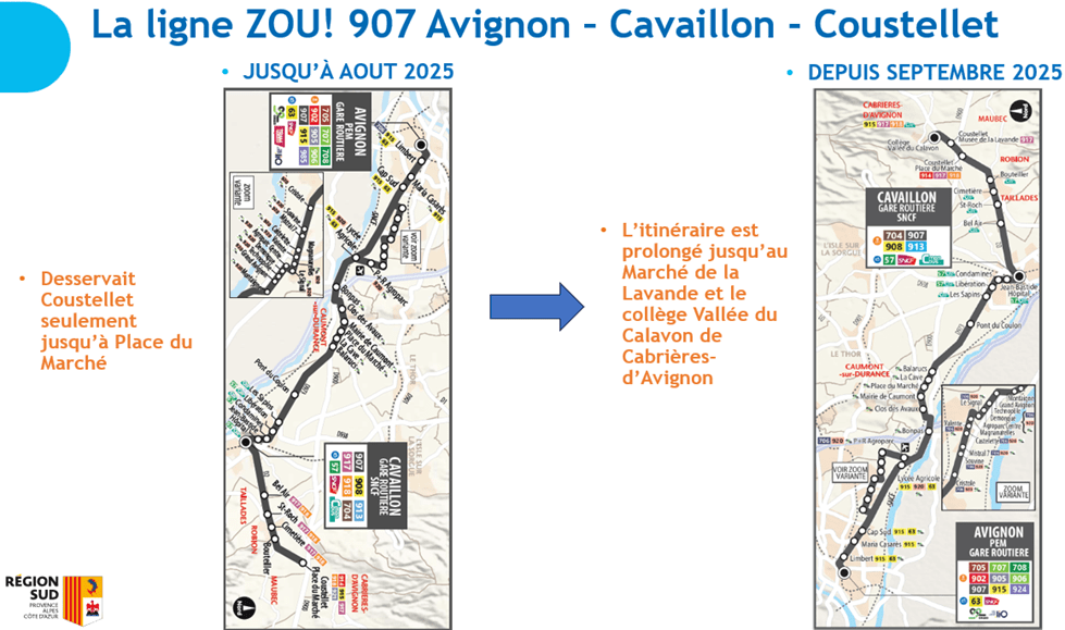 Horaires Zou ! Proximité Bus 907 _ Avignon Cavaillon Zou!
