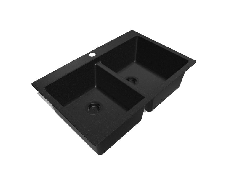 Franke Primo Dualmount 33in x 22in Graphite Granite Double Equal