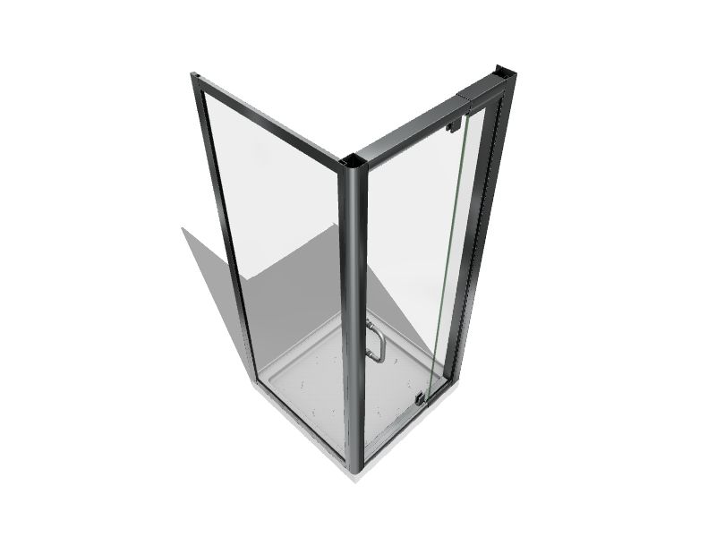 DreamLine Flex 2Piece 32in W x 32in L x 75in H White Square Corner