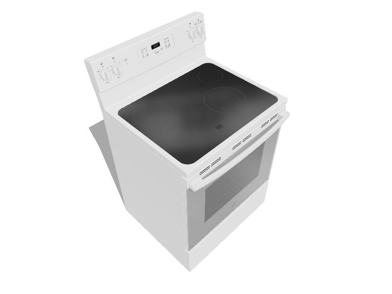 GE 30in Smooth Surface 4 Elements 5.3cu ft Freestanding Electric