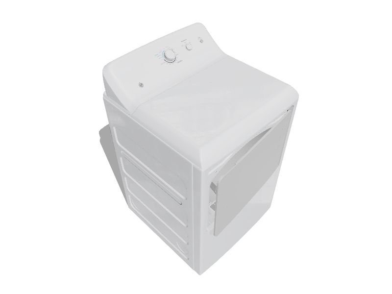 GE 7.2cu ft Reversible Side Swing Door Gas Dryer (White) in the Gas Dryers department at