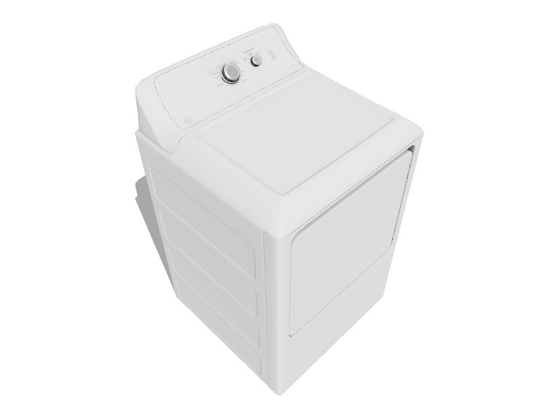 GE 6.2cu ft Reversible Side Swing Door Gas Dryer (White) in the Gas