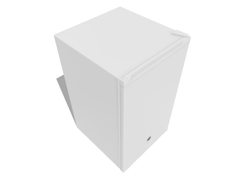GE 4.4cu ft Freestanding Mini Fridge Freezer Compartment (White) at