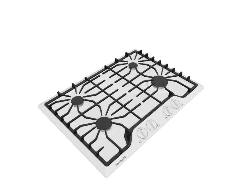 Frigidaire 30in 4 Burners White Gas Cooktop in the Gas Cooktops