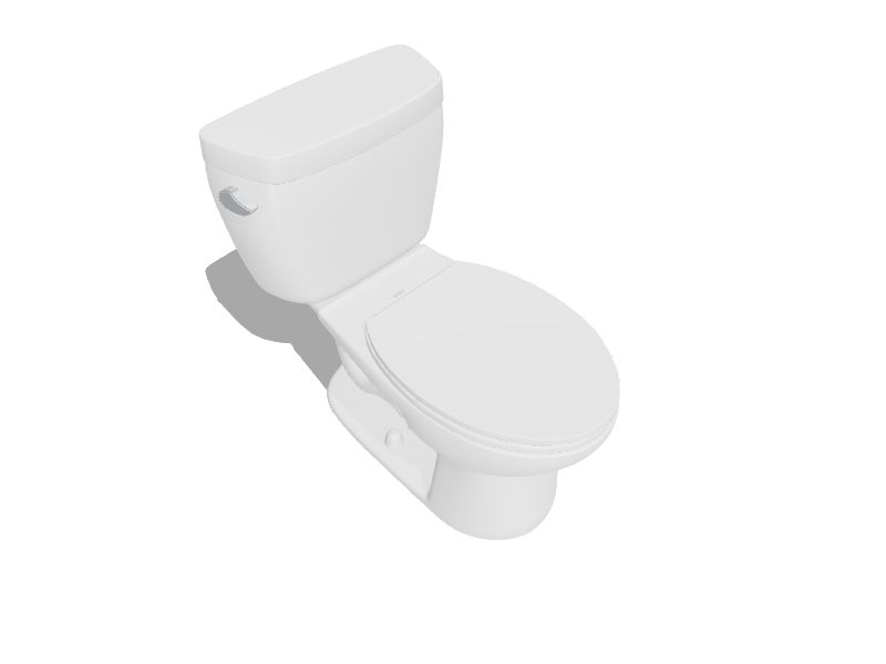 TOTO Eco Drake Cotton White Elongated Standard Height 2piece WaterSense Toilet 12in RoughIn