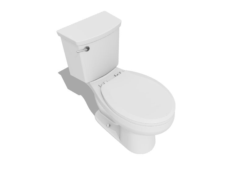 American Standard H2Optimum White Elongated Standard Height 2piece