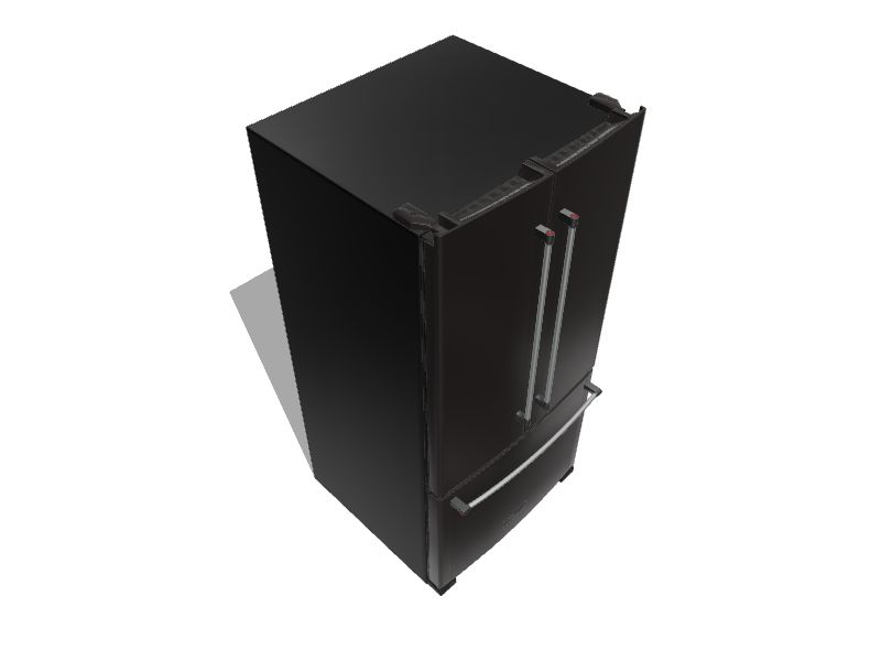 KitchenAid 22.1cu ft French Door Refrigerator with Ice Maker (Black