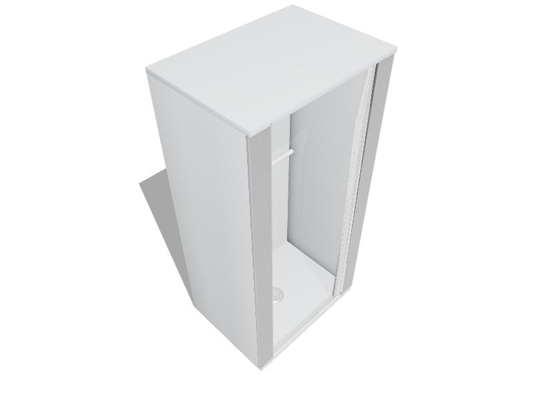 Mustee Durastall White 4Piece 36in x 36in x 75in Alcove Shower Kit