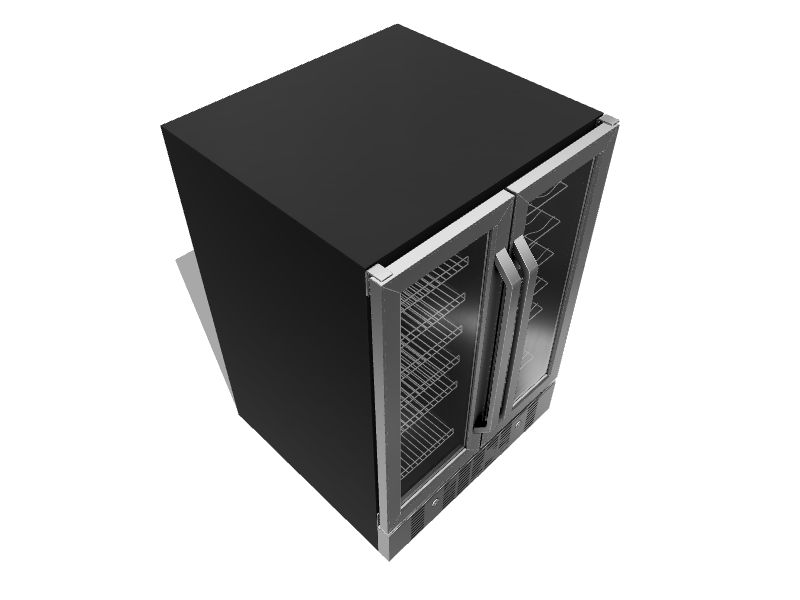 NewAir 23.5in W 18Bottle Capacity Stainless Steel Dual Zone Cooling