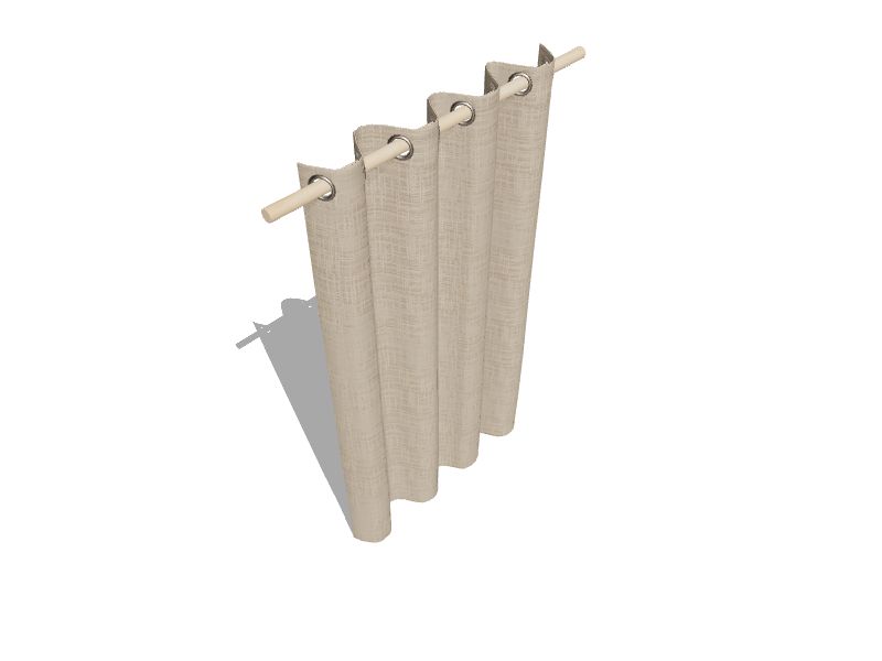 allen + roth 84-in Linen Light Filtering Grommet Single Curtain Panel