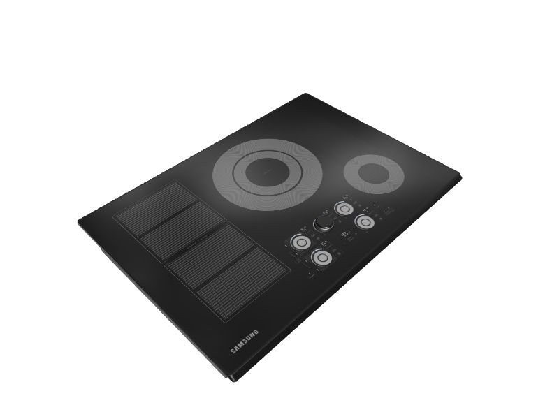 Samsung Premium Plus 30in 5 Elements Black Stainless Steel Induction Cooktop at