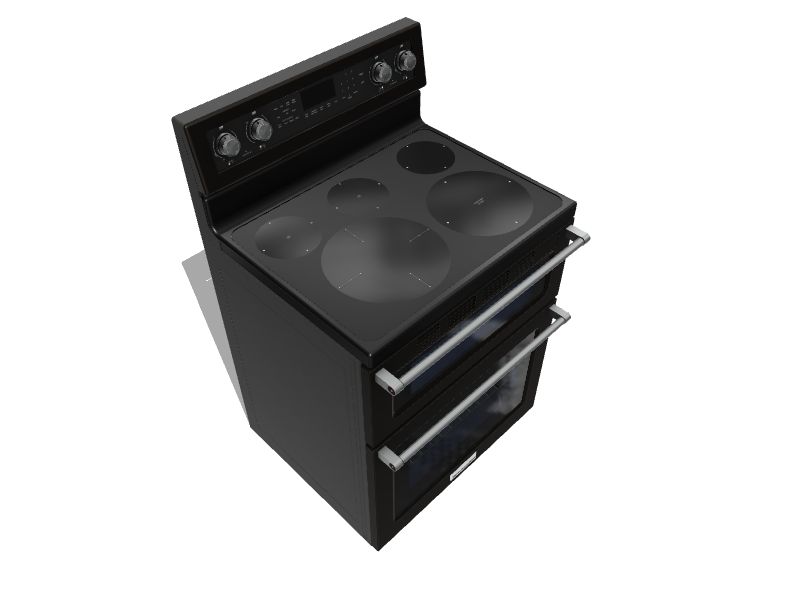 KitchenAid 30in Smooth Surface 5 Elements 4.2cu ft / 2.5cu ft Self