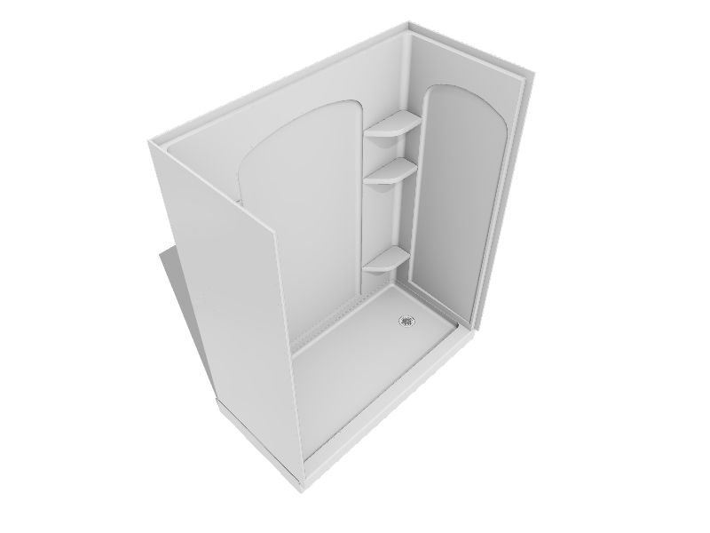 Sterling Ensemble 4Piece 30in W x 60in L x 72in H White Rectangular