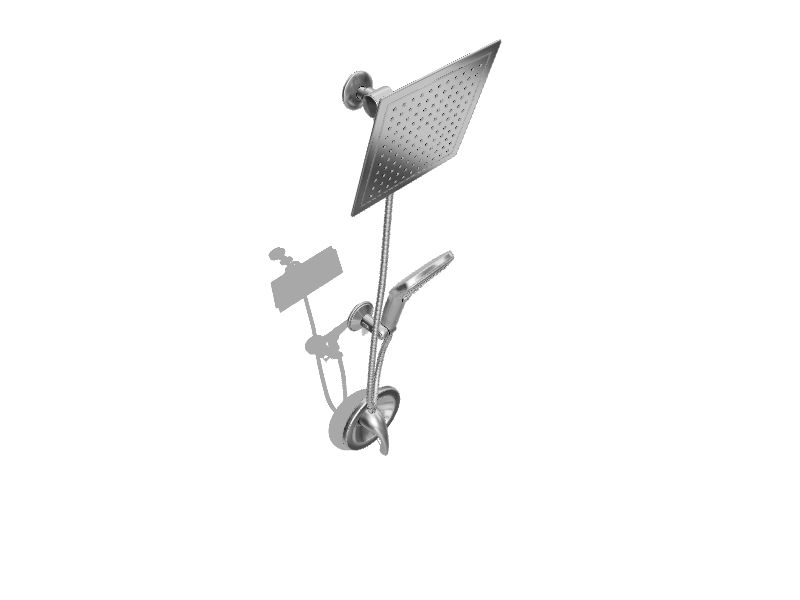 DreamSpa Dream Spa Chrome 4Spray Rain Dual Shower Head 2.5GPM (9.5