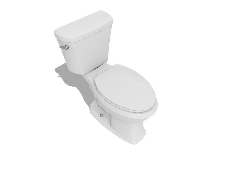 Jacuzzi Lyndsay White Elongated Chair Height 2piece WaterSense Toilet 12in RoughIn 1.28GPF