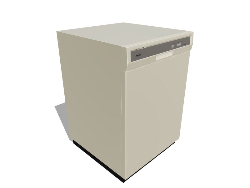 Whirlpool Front Control 24in BuiltIn Dishwasher (Biscuit) ENERGY STAR