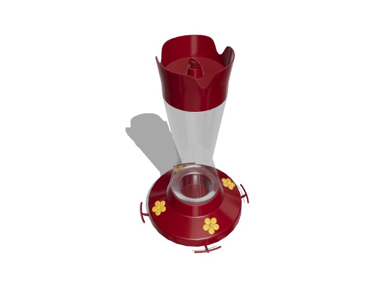 PerkyPet PinchWaist Red Glass Hanging Squirrelresistant Nectar