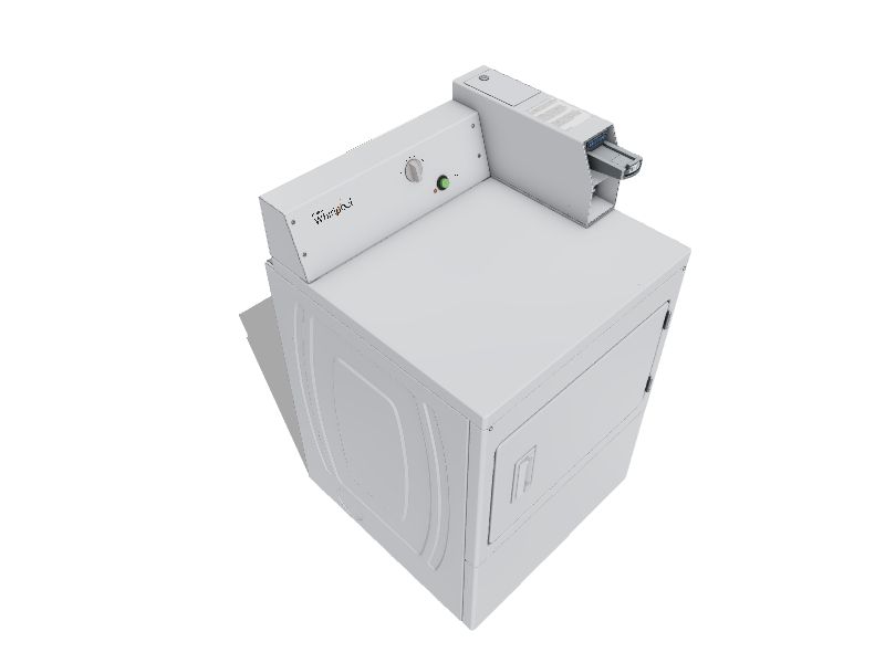 Whirlpool Commercial 7.4cu ft CoinOperated Gas Commercial Dryer