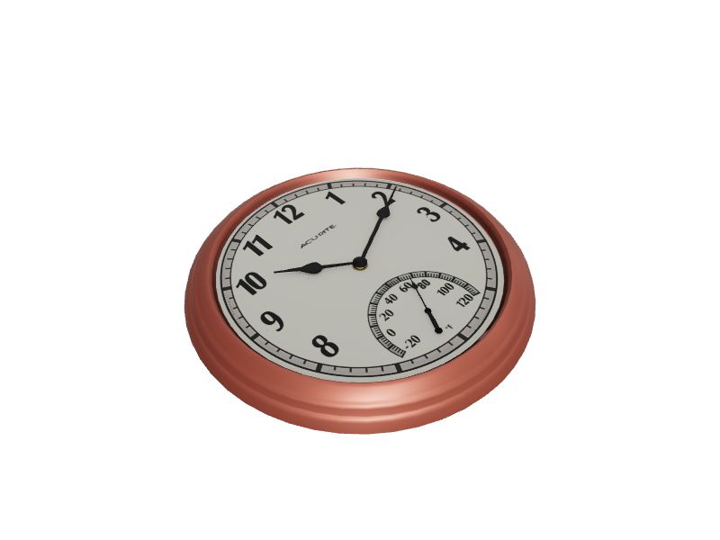 AcuRite Analog Wireless Outdoor Bronze Thermometer with Clock in the