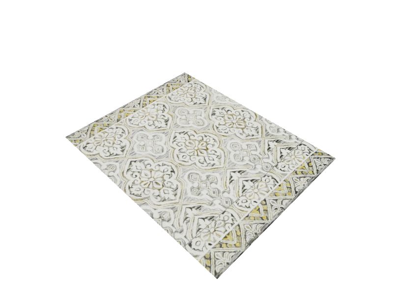 allen + roth CATLEY 8 x 10 Wool Greycharcoal Indoor Medallion French