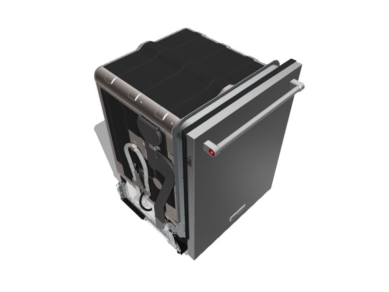 KitchenAid Top Control 24in BuiltIn Dishwasher With Third Rack (Stainless Steel with