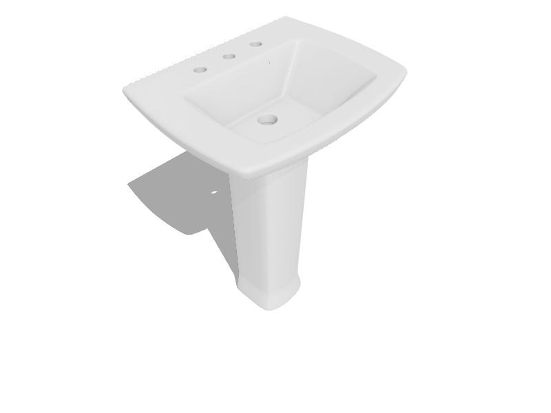 American Standard Edgemere Fireclay Modern White Pedestal Sink Combo
