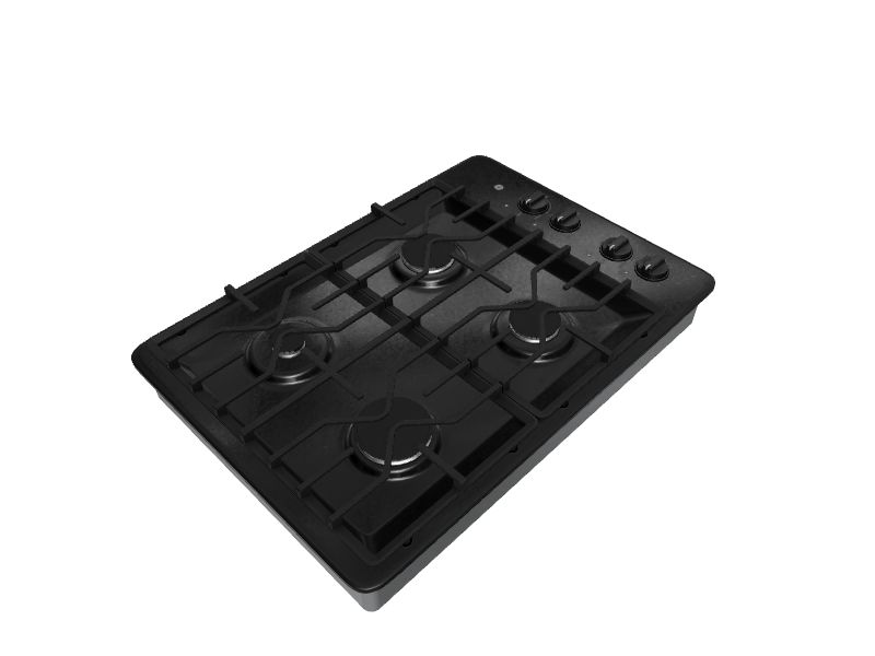 GE 30in 4 Burners Black Gas Cooktop in the Gas Cooktops department at
