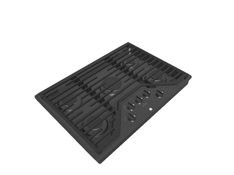 GE 30in 5 Burners Black Gas Cooktop in the Gas Cooktops department at