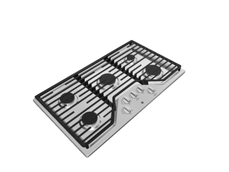 GE 36in 5 Burners Stainless Steel Gas Cooktop in the Gas Cooktops