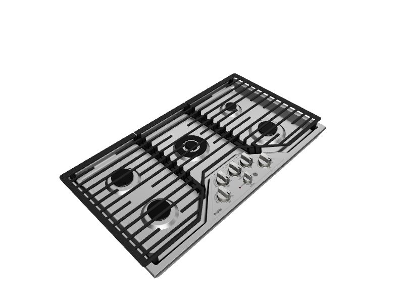 GE Profile 36in 5 Burners Stainless Steel Gas Cooktop in the Gas