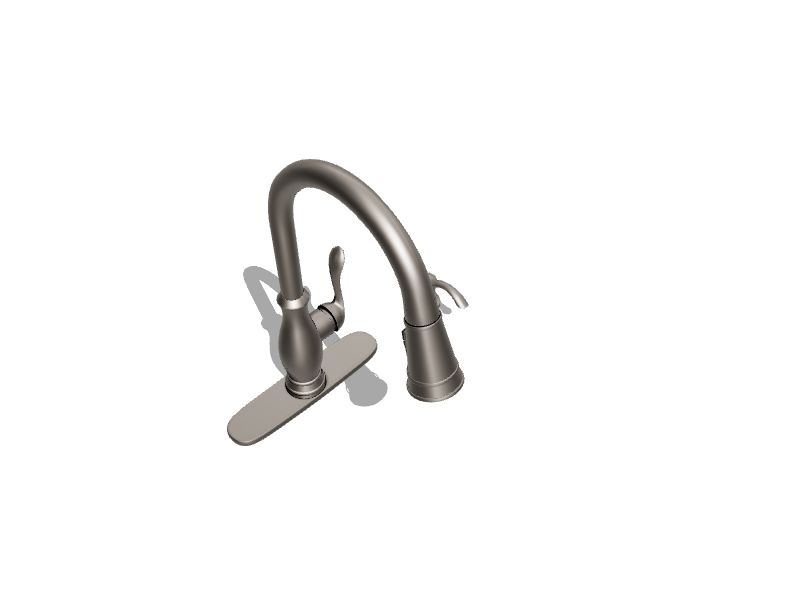 Delta Zalia Spotshield Stainless Double Handle Pulldown Kitchen Faucet