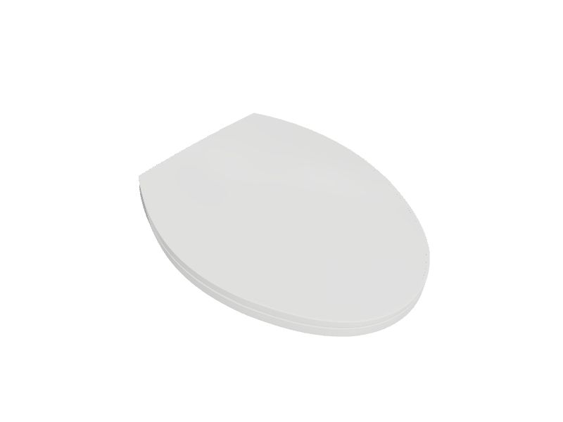 AquaSource Plastic White Elongated Soft Close Toilet Seat at