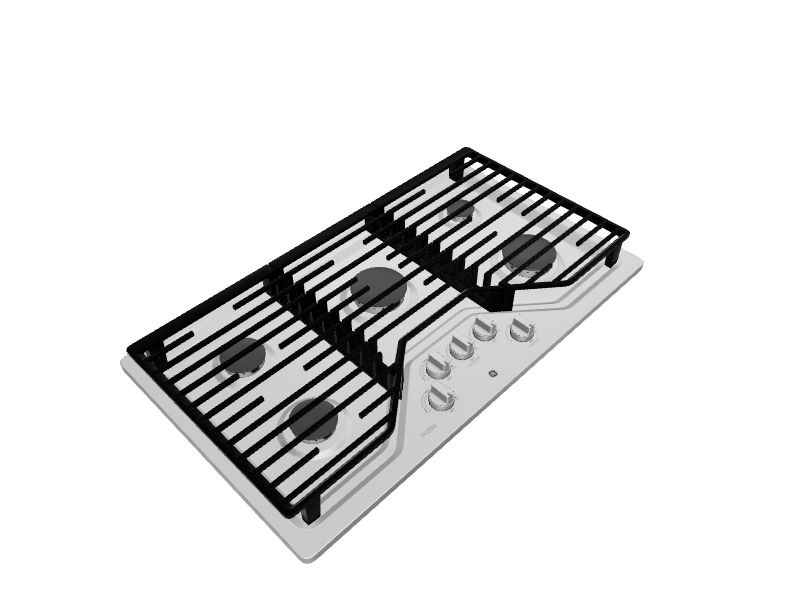 GE Profile 36in 5 Burners Stainless Steel Gas Cooktop in the Gas Cooktops department at