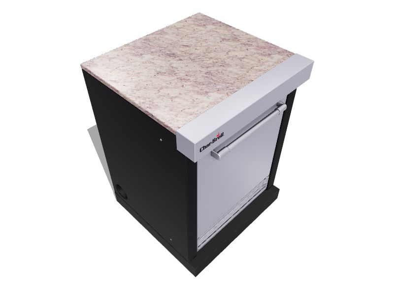 CharBroil Medallion 26.3in W x 25.3in D x 35.6in H Outdoor Kitchen Refrigerator in the