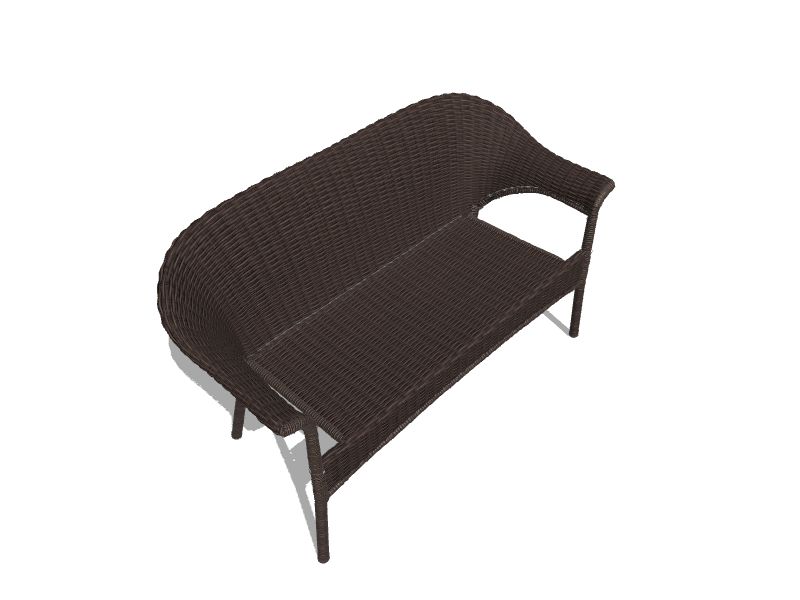 Style Selections Valleydale Woven Outdoor Loveseat Steel Frame at